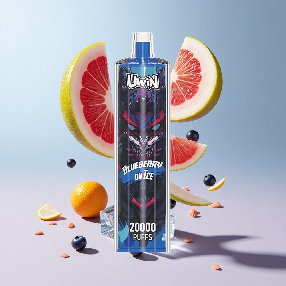 Mirtilo no Gelo Uwin Shisha Hookah Crystal 20000 Puffs 22ml Carregável