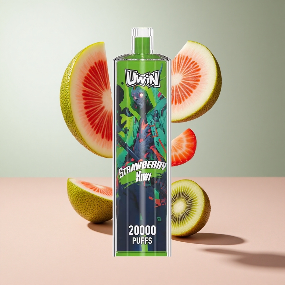 Morango Kiwi Uwin Shisha Hookah Crystal 20000 Puffs 22ml Bateria Recarregável