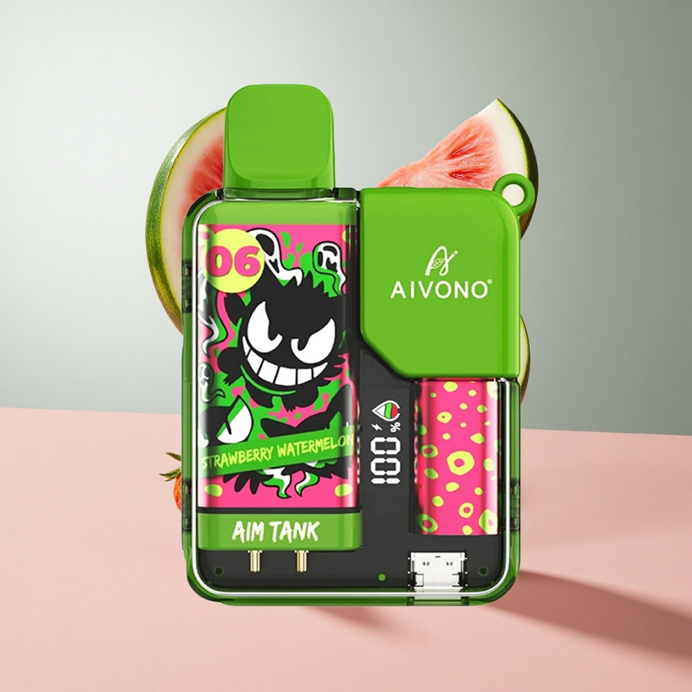 Morango Melancia Aivono AIM-TANK 9500 Puffs 18ml Capacidade de Líquido 650mAh Bateria