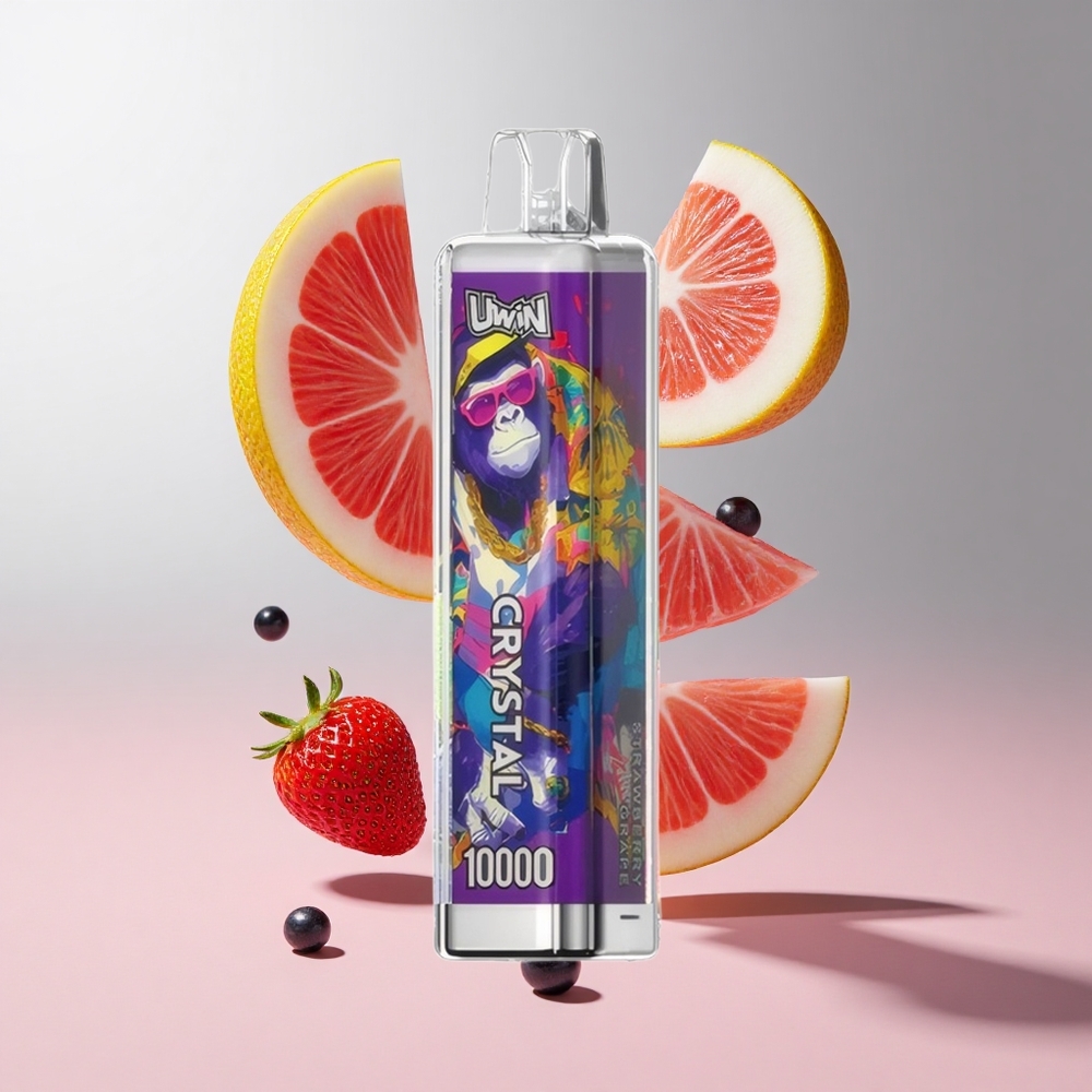 Morango Uva Uwin Crystal 10000 Puffs 18ml RGB 650mAh