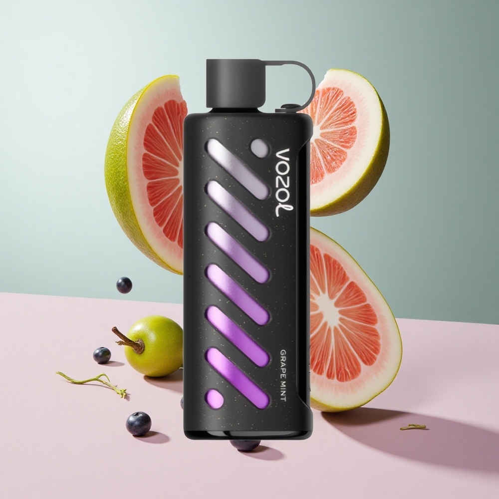 Uva Hortelã VOZOL Gear Shisha 25000 Puffs 30 Sabores Deliciosos Bateria 1000mAh