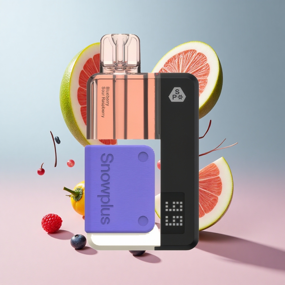 Mirtilo Azedo Framboesa Snowplus Swift 15000 Puffs Kit Pod com Bateria Reutilizável Refil 2+10 ml e Atomizador Dual Mesh