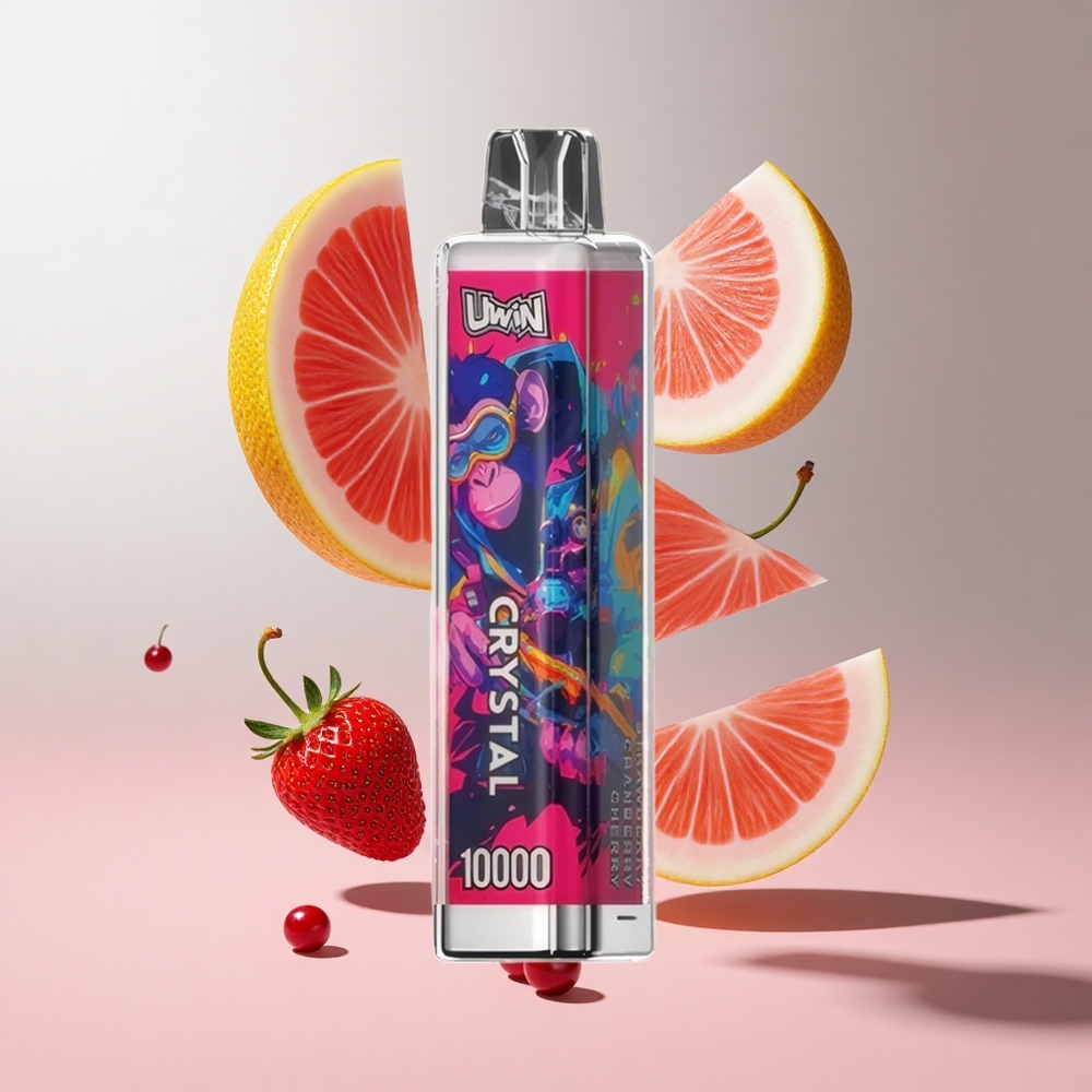 Morango Cranberry Cereja UWIN Crystal 10000 Puffs 18ml 650mAh RGB