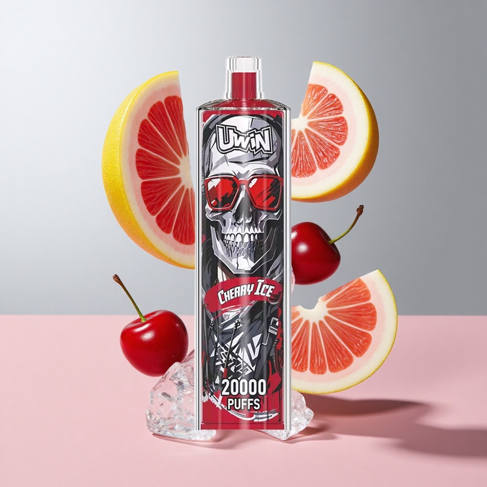 Cereja Gelo Uwin Shisha Hookah Crystal 20000 Puffs Capacidade 22ml