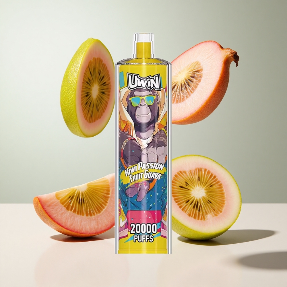 Kiwi Maracujá Goiaba Uwin Shisha Hookah Crystal 20000 Puffs 22ml Recarregável