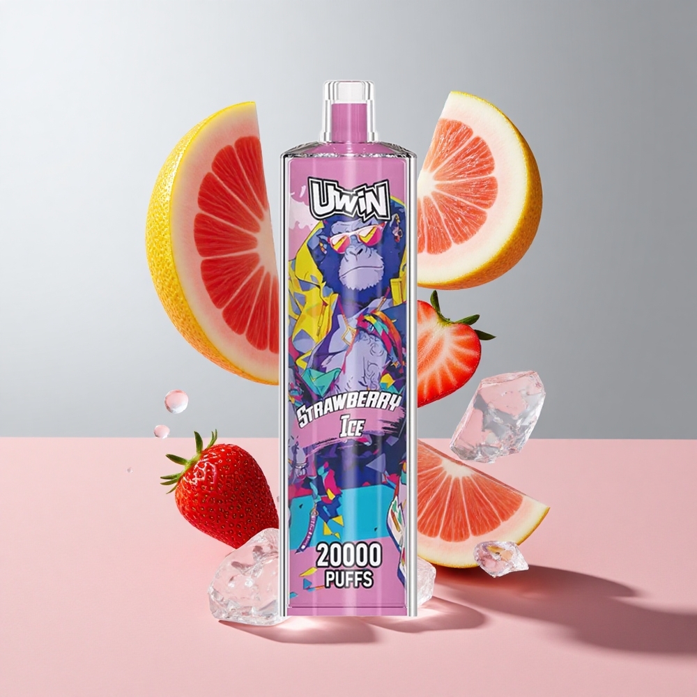 Morango Gelo Uwin Shisha Hookah Crystal 20000 Puffs 22ml DTL