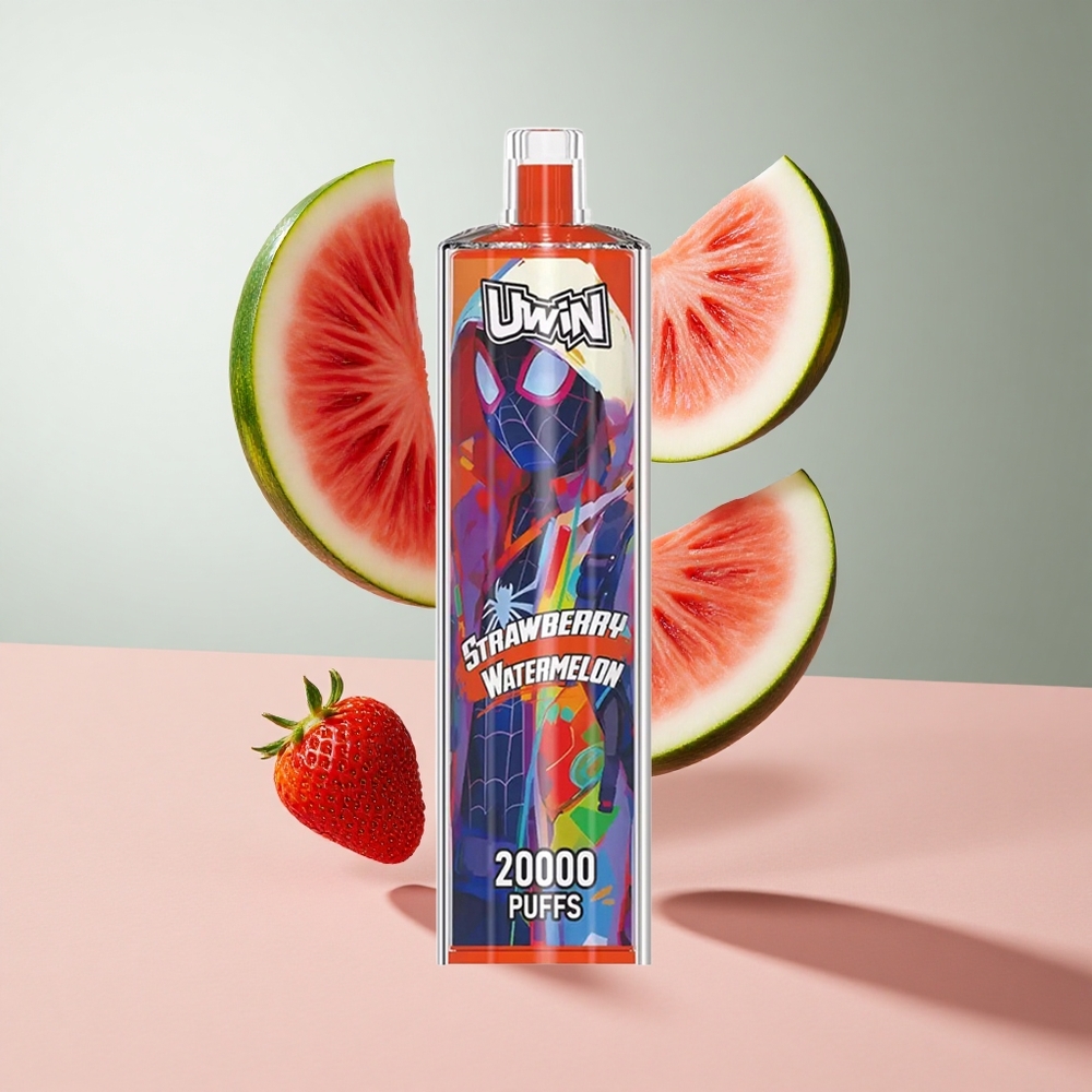 Morango Melancia Uwin Shisha Hookah Crystal 20000 Puffs 22ml Bateria Recarregável