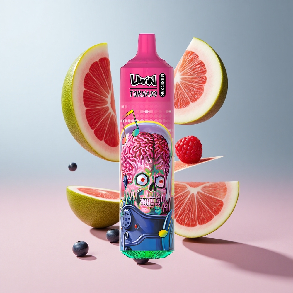 Mirtilo Framboesa Uwin Tornado 35K Music 35000 Puffs Bateria recarregável 600mAh