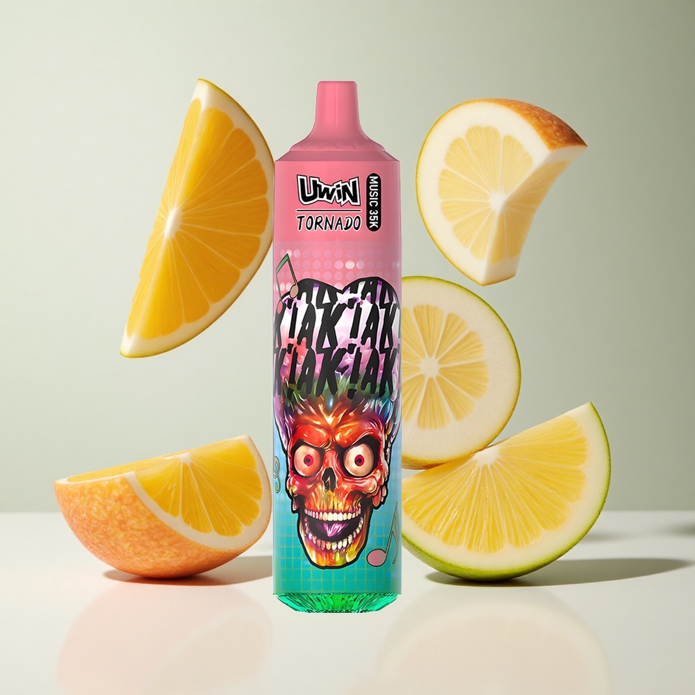 Pêssego Manga Abacaxi Uwin Tornado 35K Music Descartável Recarregável Tipo-C