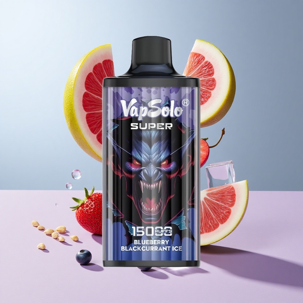 Mirtilo Groselha Negra Gelo Vapsolo Super 15000 Puffs 40ml 850mah