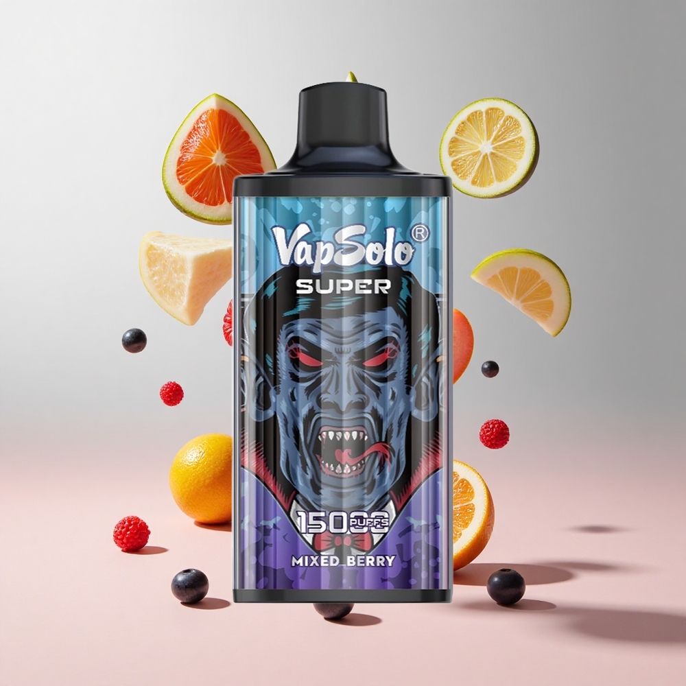 Mistura de Frutas Silvestres Vapsolo Super 15000 Puffs 40ml de Líquido 850mah Mesh Coil