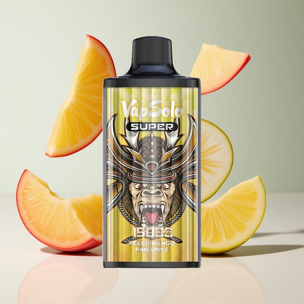 Pêssego Manga Abacaxi Vapsolo Super 15000 Puffs 40ml Tipo-C