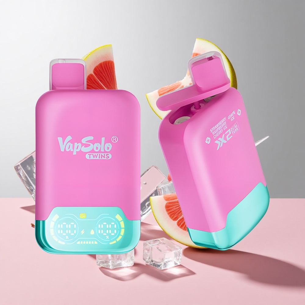 Morango Framboesa Cereja Ice Uva Ice Vapsolo Twins 20000 Puffs Tipo-C 40 ml