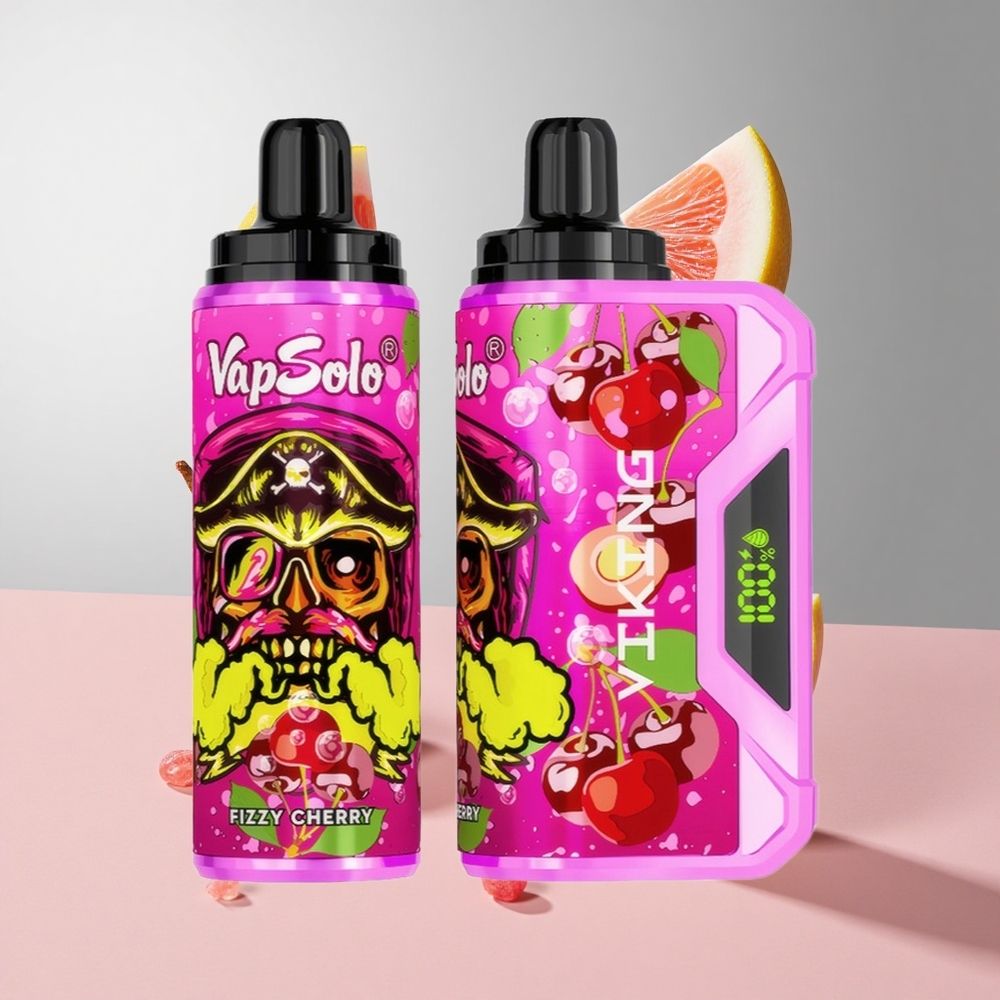 Cereja Frisante VapSolo VIKING 12000 Puffs 22ml Tipo-C