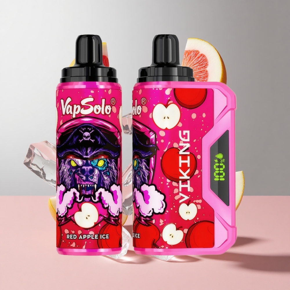 Maçã Vermelha Gelo VapSolo VIKING 12000 Puffs 22ml E-Líquido 20/50mg/ml Nicotina