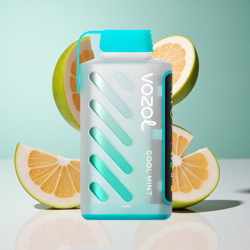 Menta Refrescante VOZOL Gear Power 20000 Puffs com 20mL de E-Líquido Pré-carregado e Tela Inteira