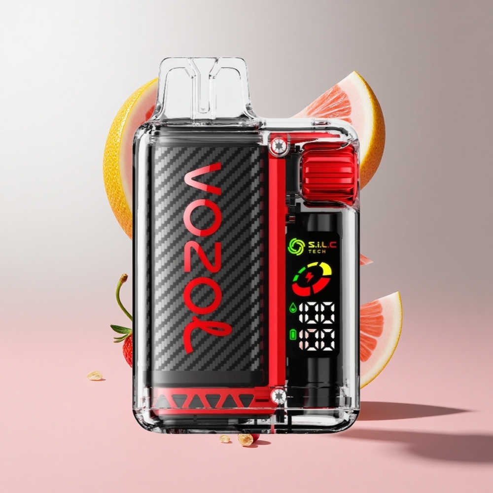Morango Framboesa Cereja VOZOL Vista 20000 Puffs Bateria Recarregável 650mAh Tela OLED