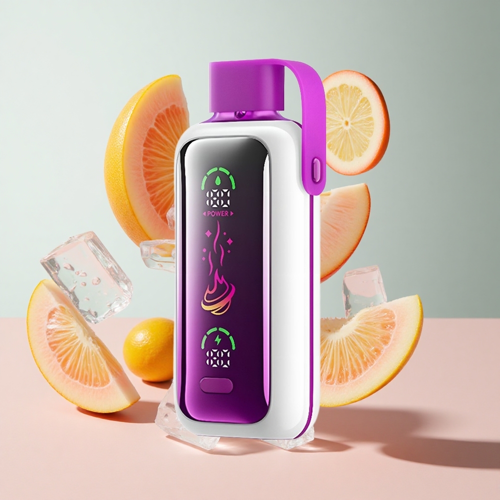 Pêssego Gelo VOZOL Star 20000 Puffs Tela Espelho HD 22 Bateria 650mAh