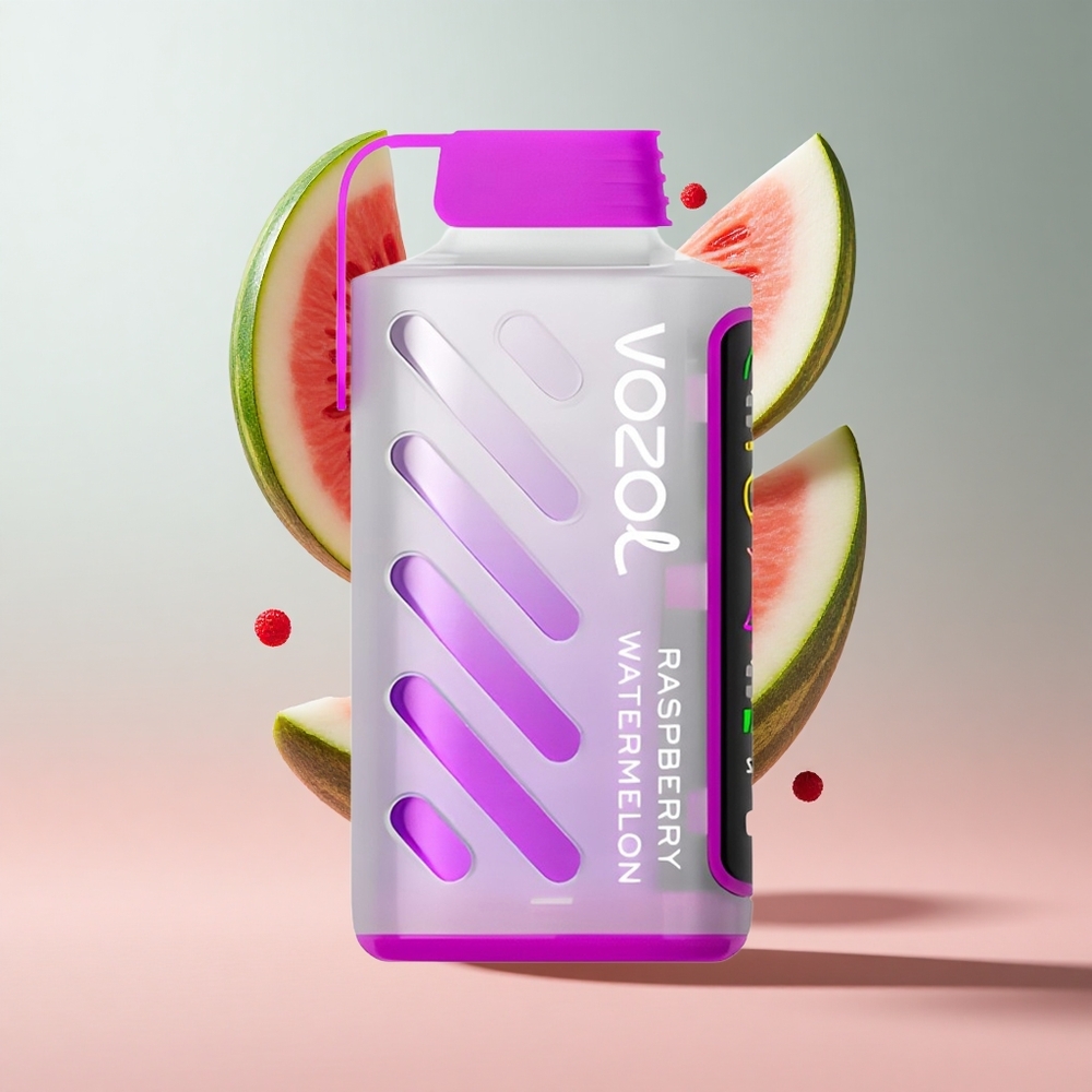 Framboesa Melancia VOZOL Gear Power 20000 Puffs Display de Tela Inteira Capacidade de E-Líquido Pré-carregado 20mL