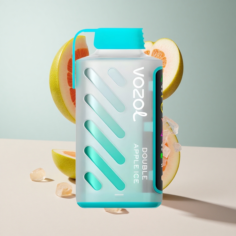 Maçã Dupla Gelado VOZOL Gear Power 20000 Puffs Display Tela Inteira Capacidade 20mL